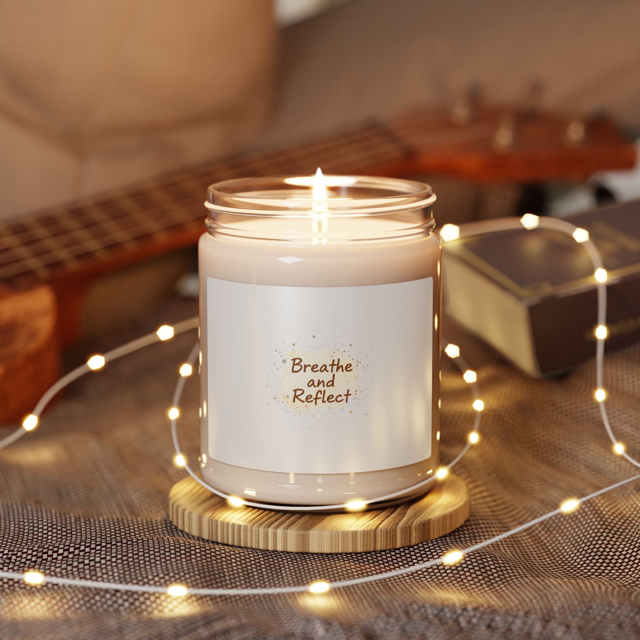Breathe and Reflect Candle, Soy Jar | Note to Self analogue reminder