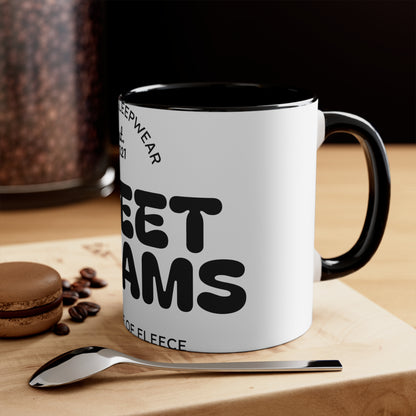 Accent Mug — 'Sweet Dreams' Pink Interior Coffee Cup, Custom Sleepwear Design