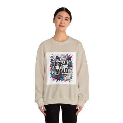 Break the Mold Sweatshirt — Graphic Crewneck for Creatives