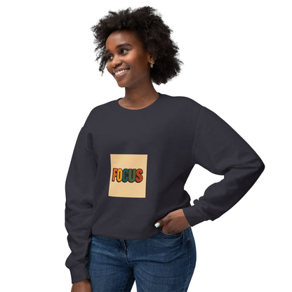 Focus Retro Crewneck Sweatshirt — Motivational Graphic Pullover