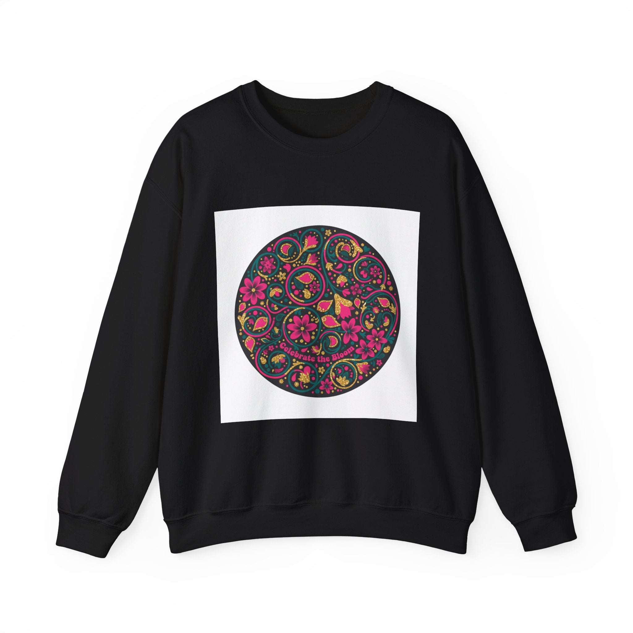 Disco Floral Paisley Circle Sweatshirt | retro party, 70s revival