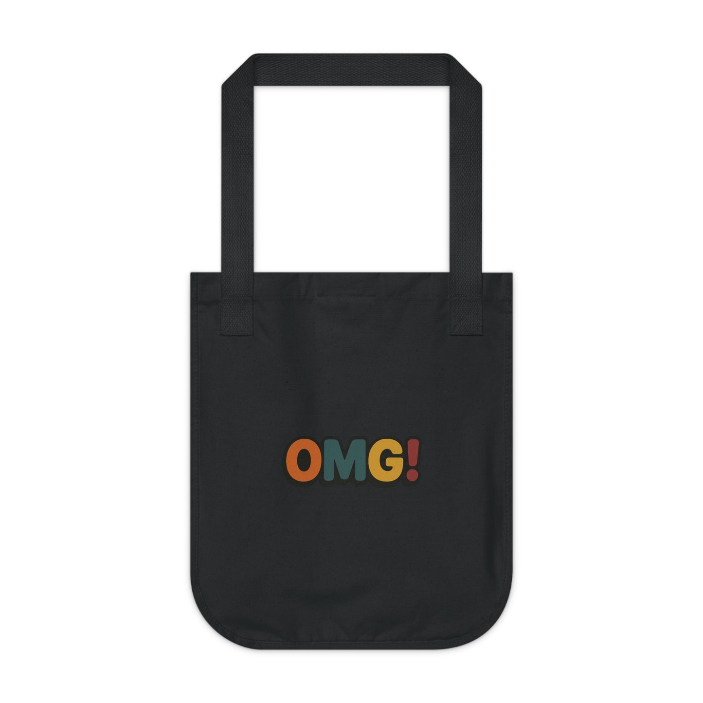 OMG! Retro Graphic Tote Bag — Organic Canvas Beach & Market Shopper