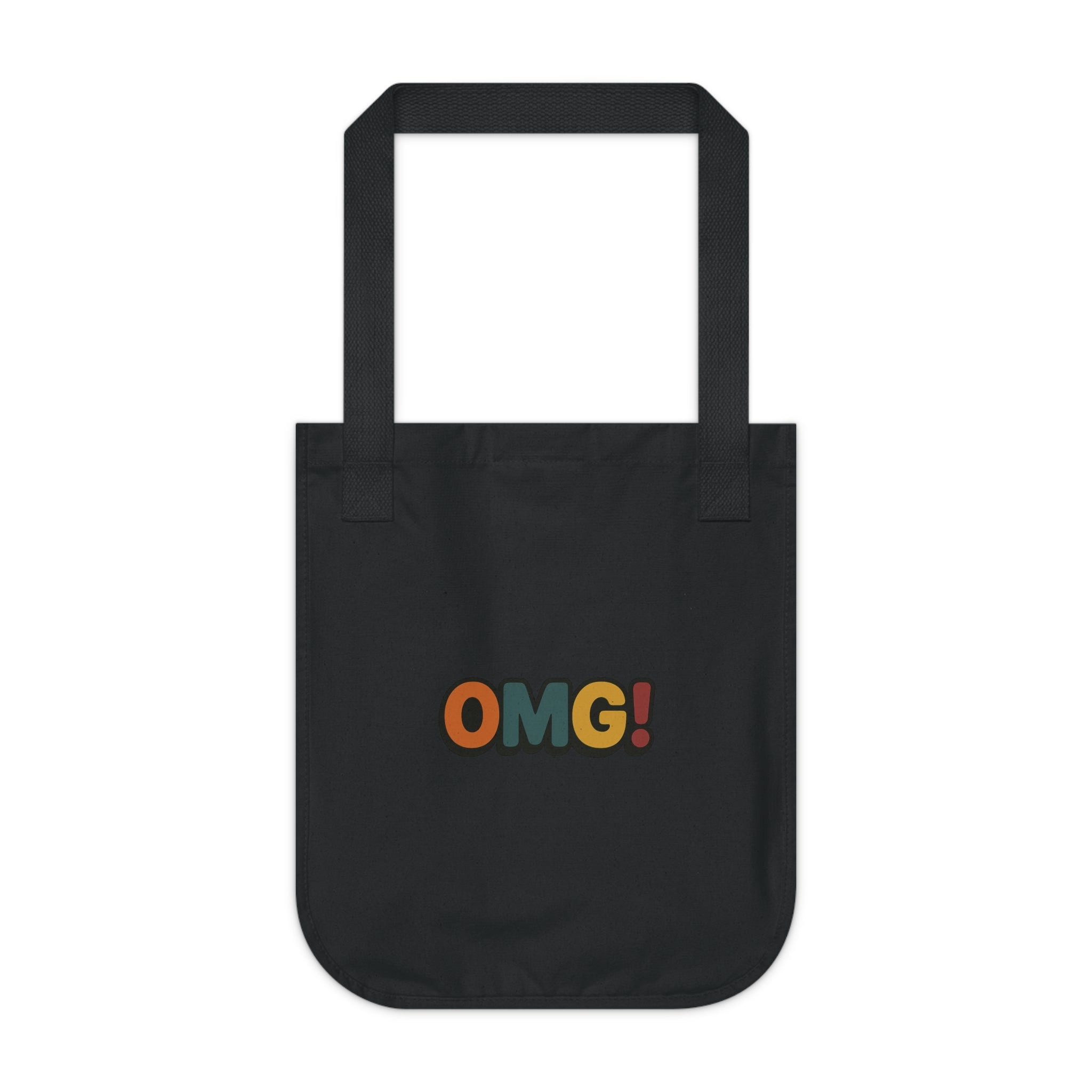 OMG! Retro Graphic Tote Bag — Organic Canvas Beach & Market Shopper
