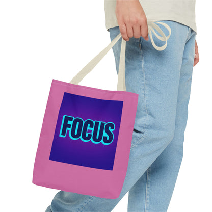 Focus Tote Bag — Motivational Pink Everyday Shopper
