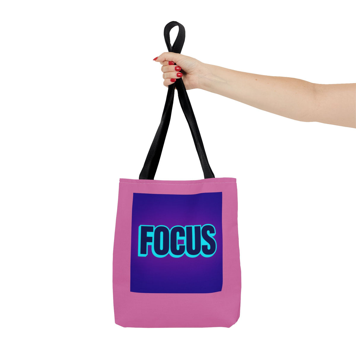 Focus Tote Bag — Motivational Pink Everyday Shopper