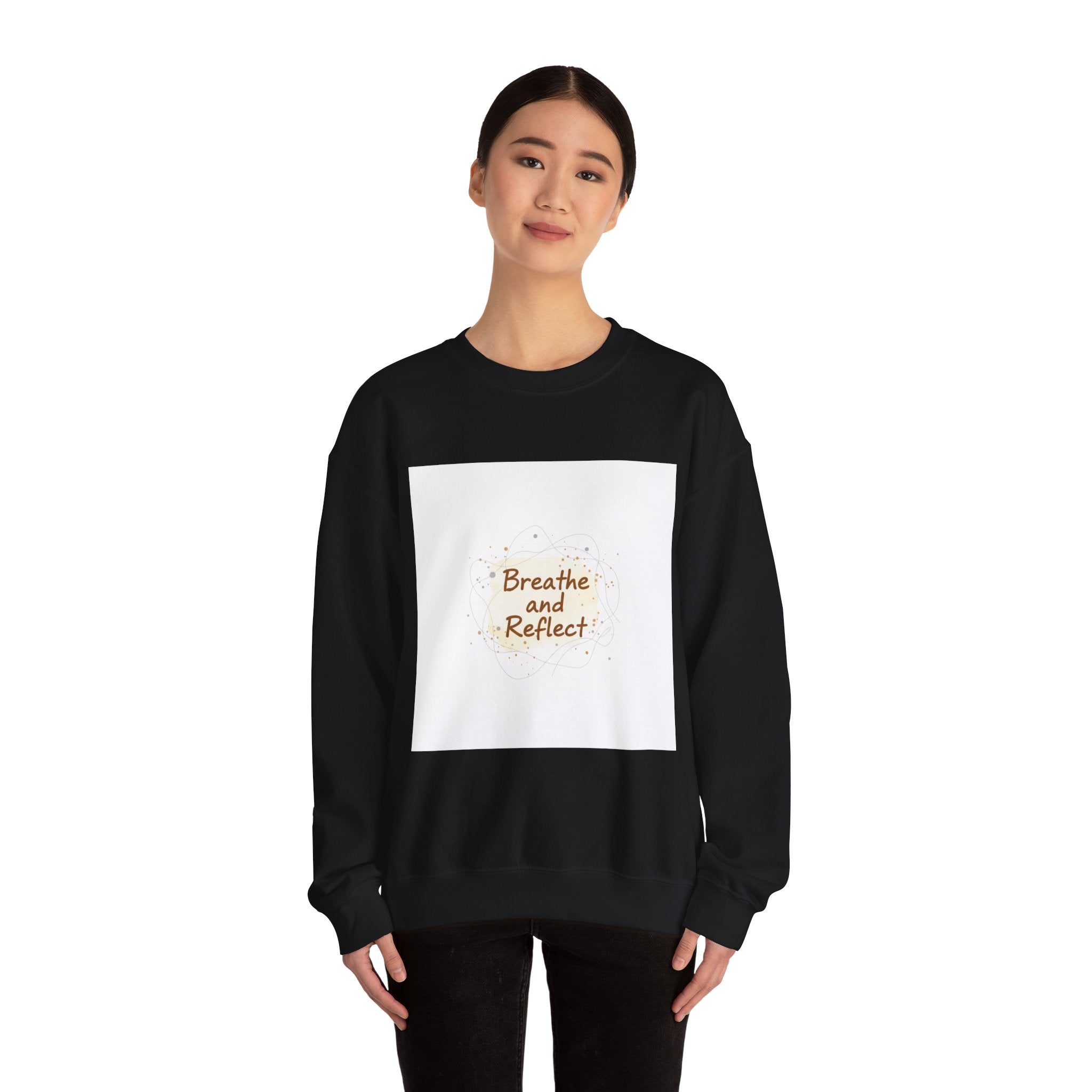 Breathe and Reflect Sweatshirt | Note to Self, handwritten reminder aesthetic