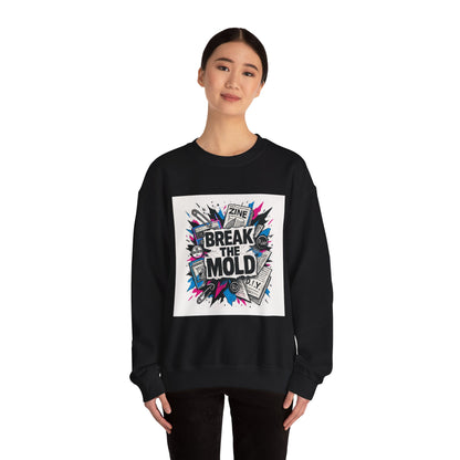 Break the Mold Sweatshirt — Graphic Crewneck for Creatives