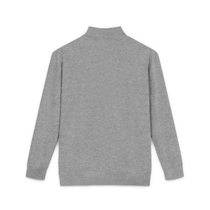 Embroidered 'NO!' Fleece Pullover — Cozy Casual Half‑Zip Sweatshirt