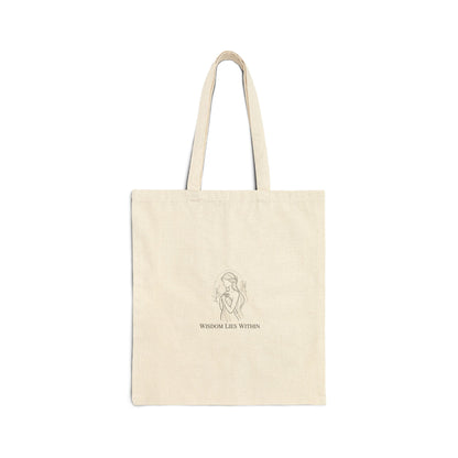 Fate Slogan Tote | Mythic Minimalism, wing motif, stoic philosophy art