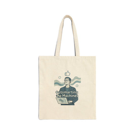 Tote Bag — "Outsmarting the Machines" Laptop Gamer Canvas Tote