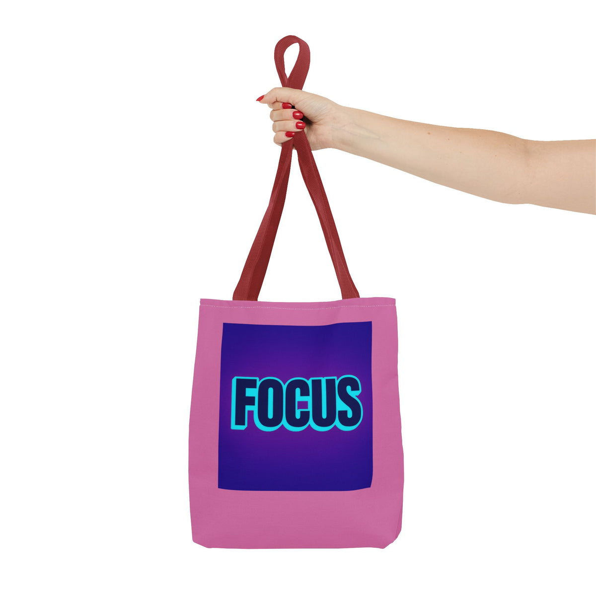 Focus Tote Bag — Motivational Pink Everyday Shopper
