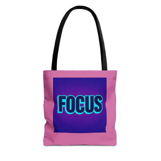 Focus Tote Bag — Motivational Pink Everyday Shopper
