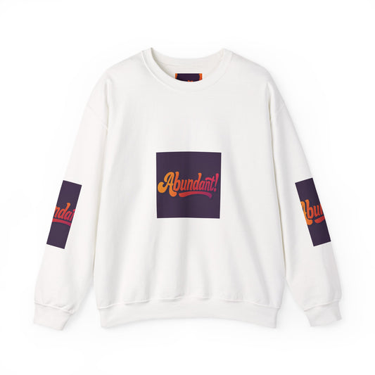 Crewneck Sweatshirt — "Abundant!" Retro Script Graphic