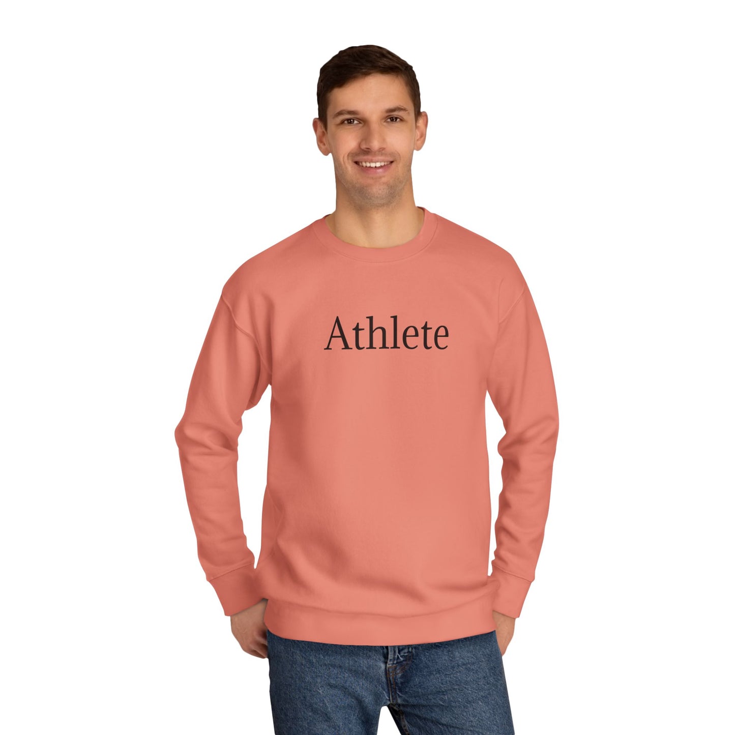 Athlete Crewneck Sweatshirt — Minimal Athletic Graphic Pullover