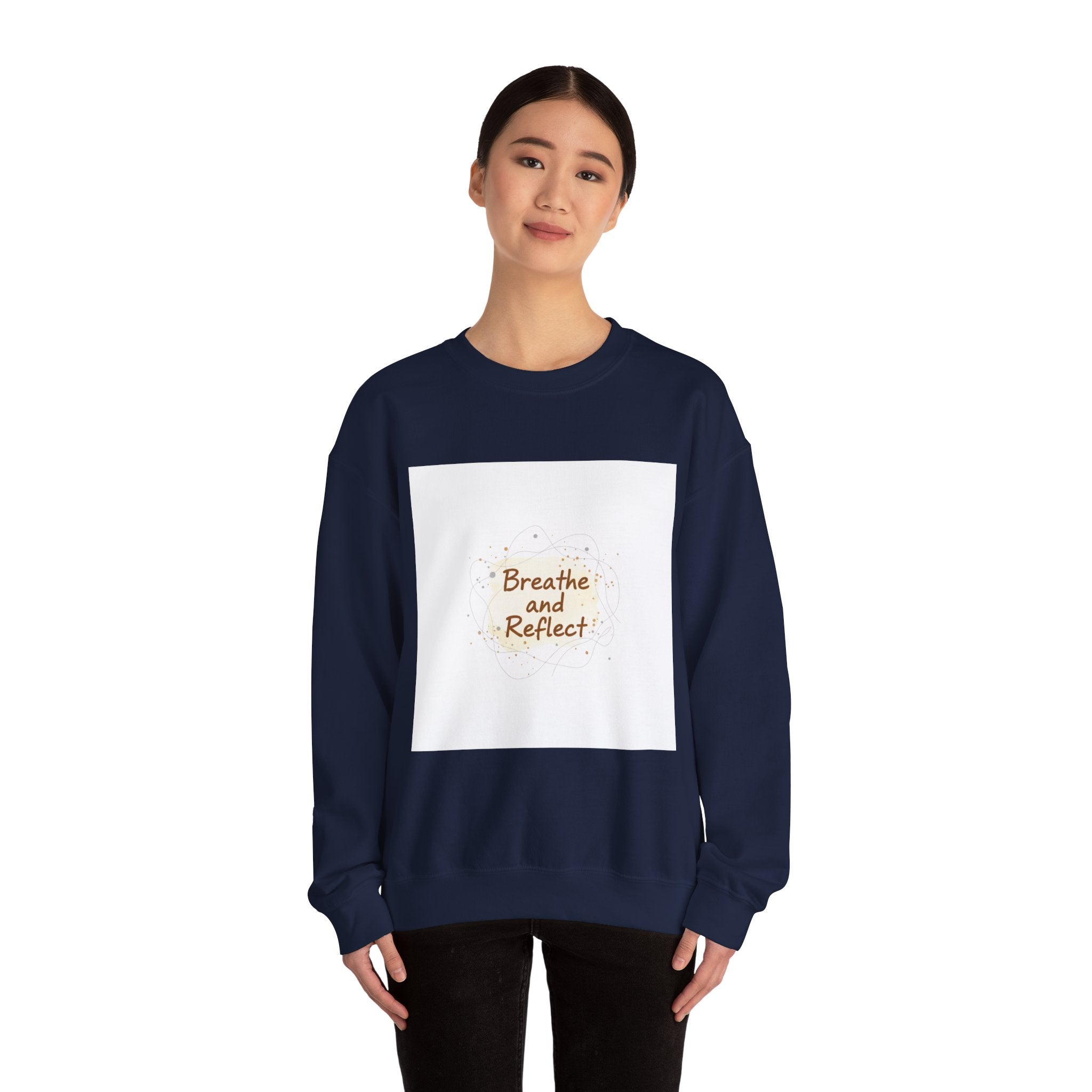 Breathe and Reflect Sweatshirt | Note to Self, handwritten reminder aesthetic