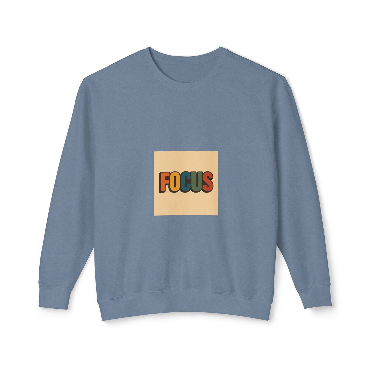 Focus Retro Crewneck Sweatshirt — Motivational Graphic Pullover
