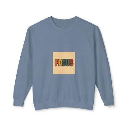 Focus Retro Crewneck Sweatshirt — Motivational Graphic Pullover