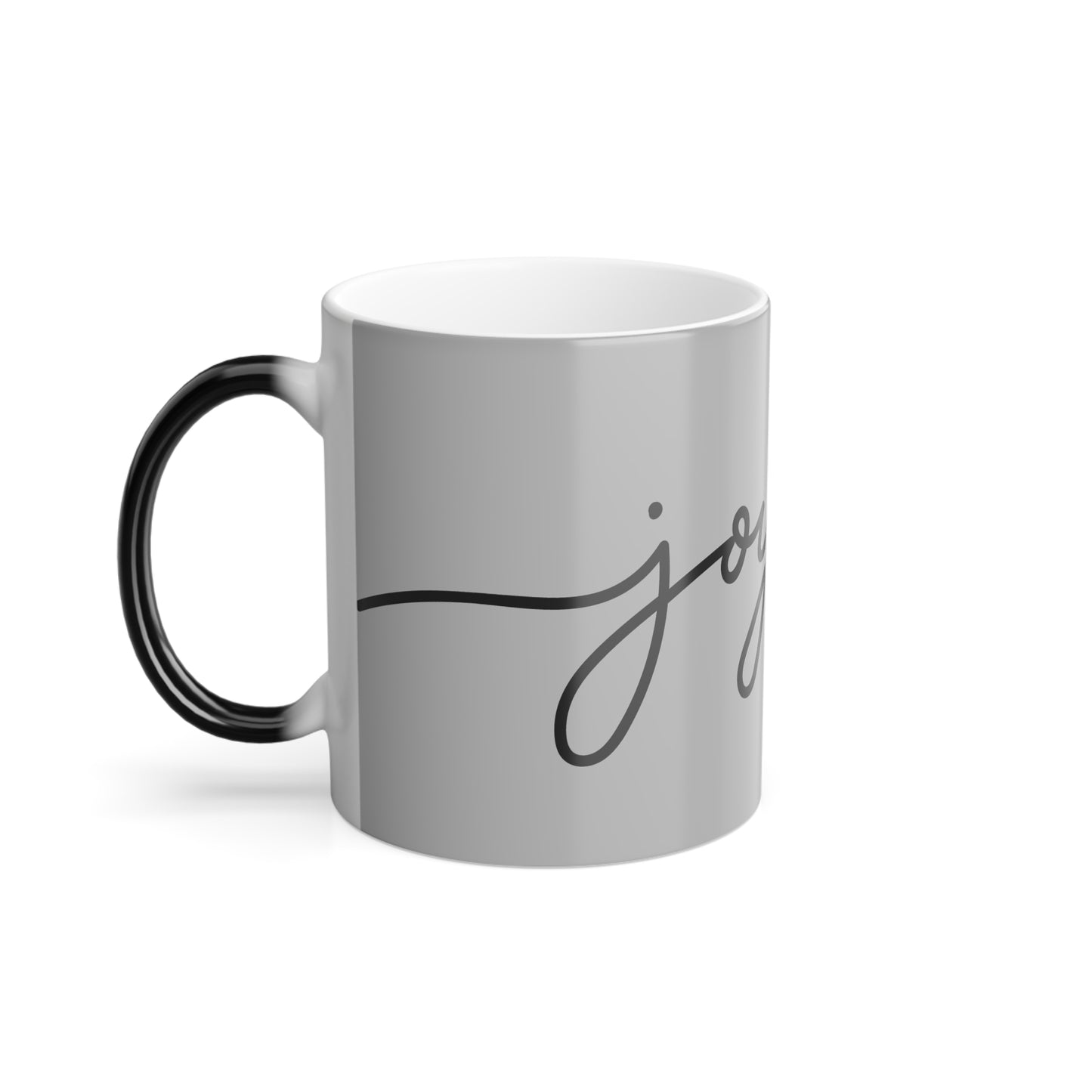 Joyful Script Color-Changing Mug, 11 oz — Heat Reveal Coffee Cup