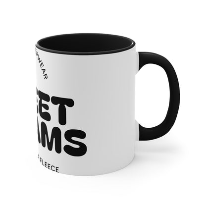Accent Mug — 'Sweet Dreams' Pink Interior Coffee Cup, Custom Sleepwear Design