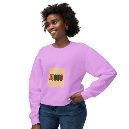 Focus Retro Crewneck Sweatshirt — Motivational Graphic Pullover