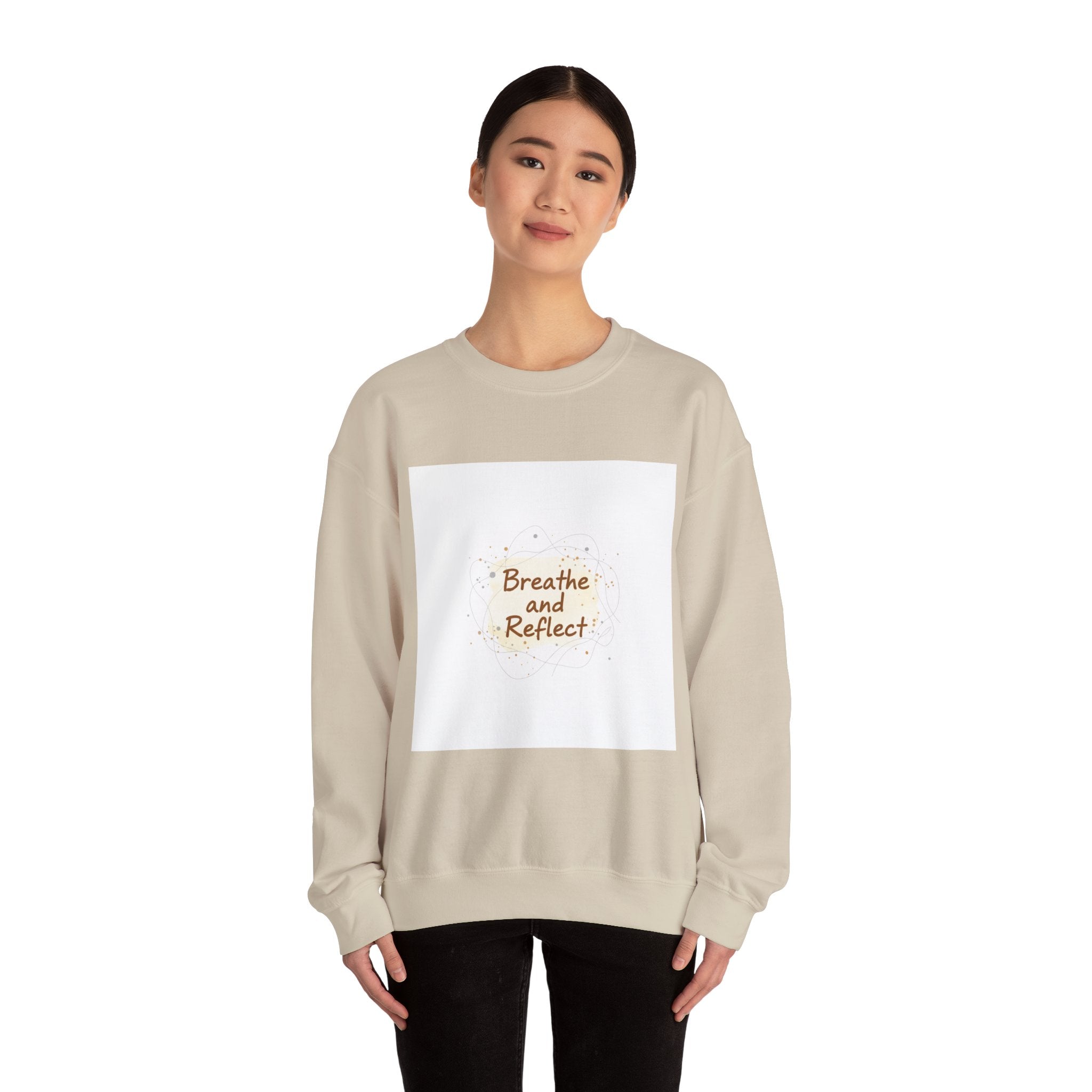 Breathe and Reflect Sweatshirt | Note to Self, handwritten reminder aesthetic
