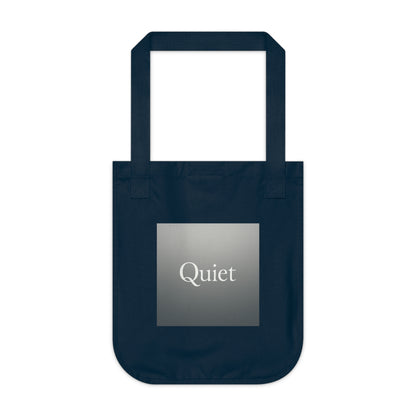 Quiet Square Canvas Tote — Minimalist Organic Grocery & Book Bag