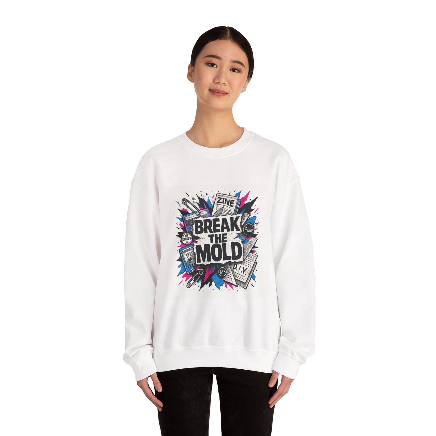 Break the Mold Sweatshirt — Graphic Crewneck for Creatives