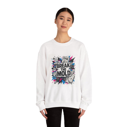 Break the Mold Sweatshirt — Graphic Crewneck for Creatives