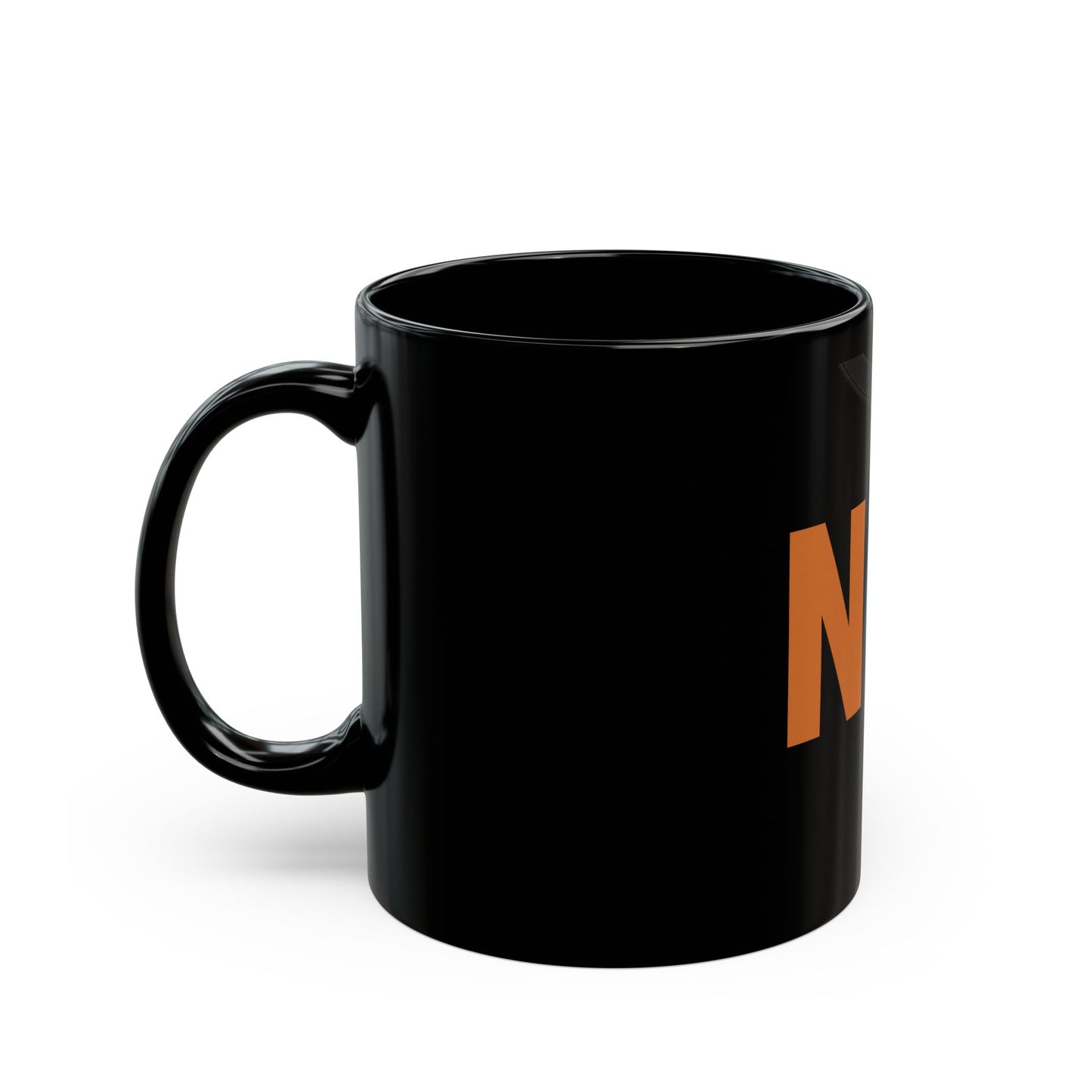 NO! Color Block Black Coffee Mug — Bold Statement Ceramic Cup
