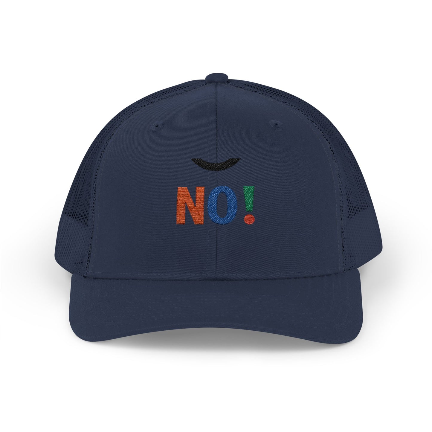 NO! Multicolor Embroidered Trucker Cap — Casual Snapback Hat