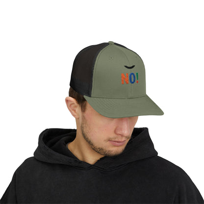 NO! Multicolor Embroidered Trucker Cap — Casual Snapback Hat