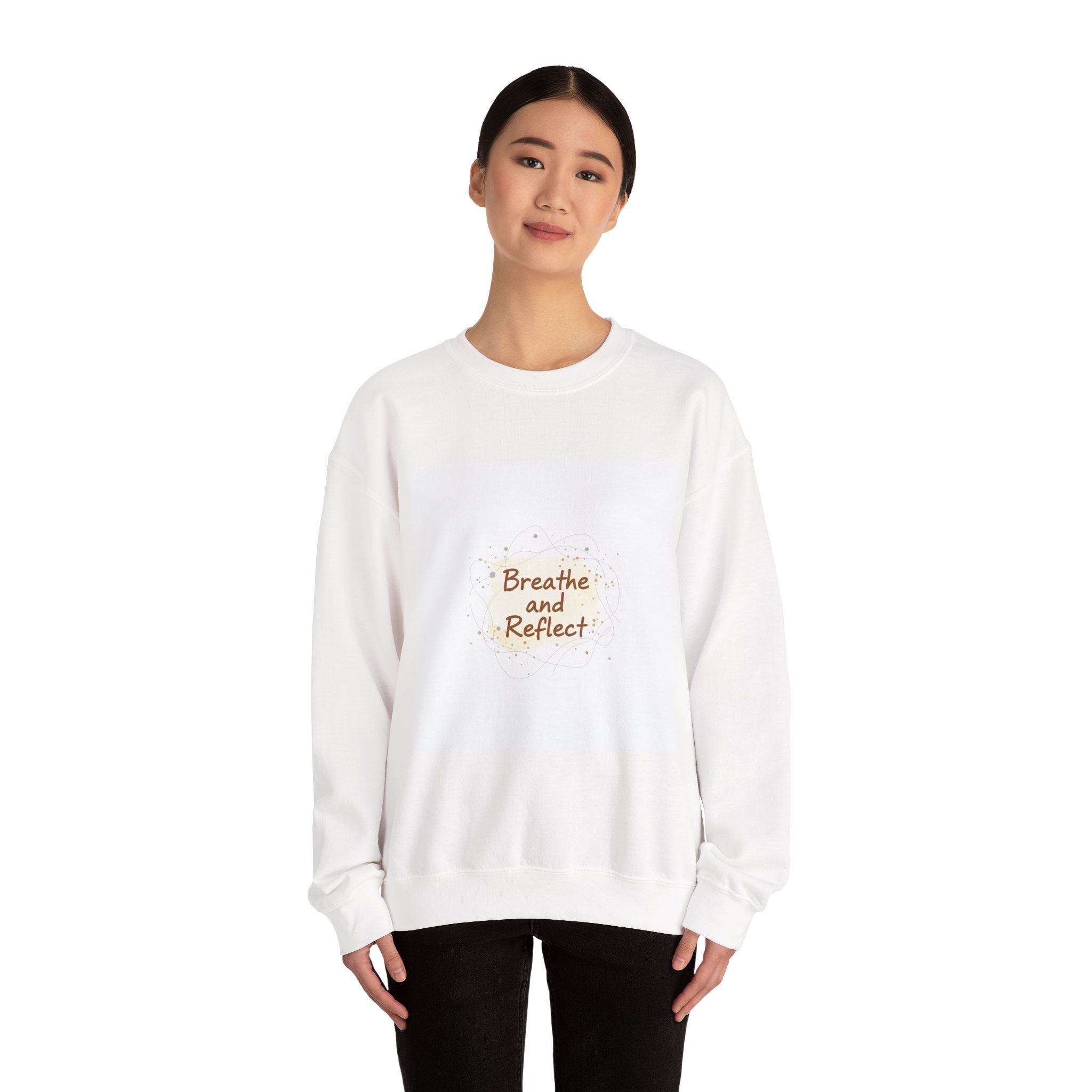 Breathe and Reflect Sweatshirt | Note to Self, handwritten reminder aesthetic