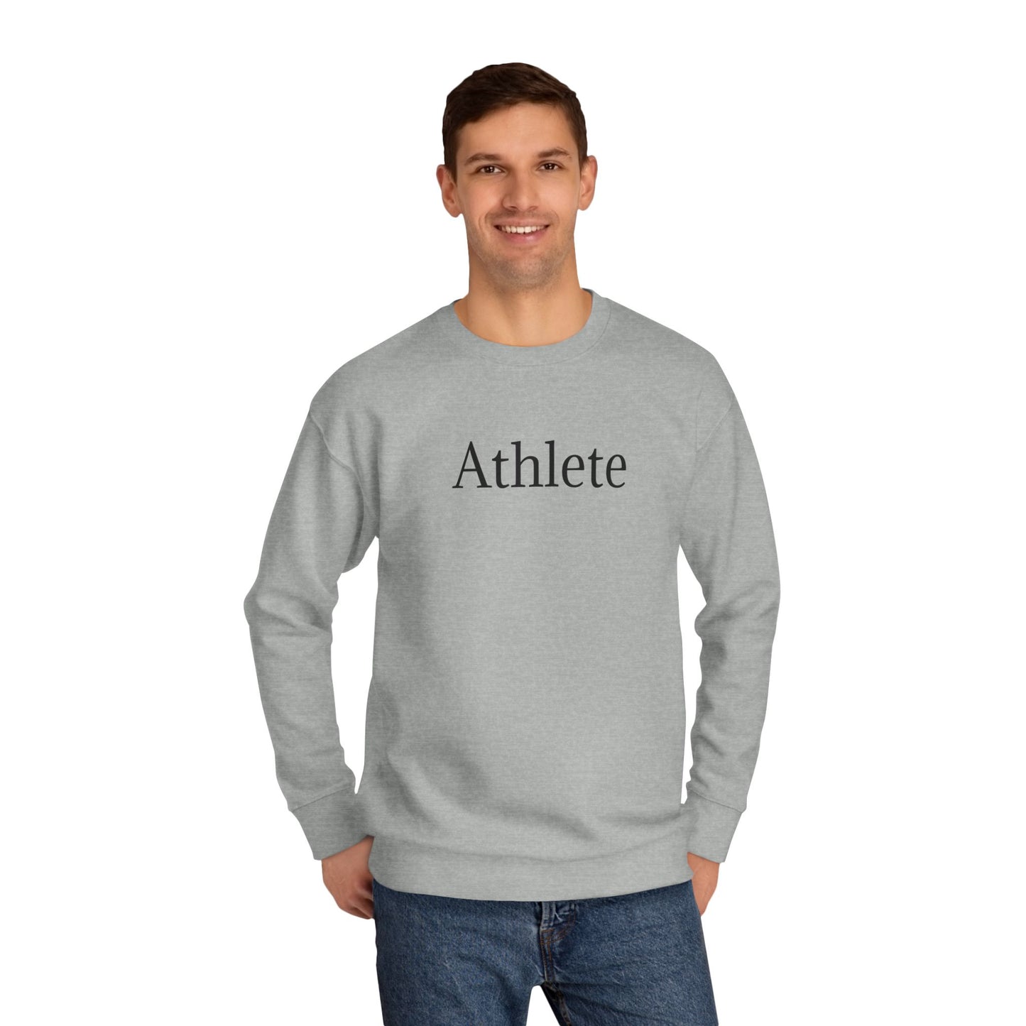 Athlete Crewneck Sweatshirt — Minimal Athletic Graphic Pullover