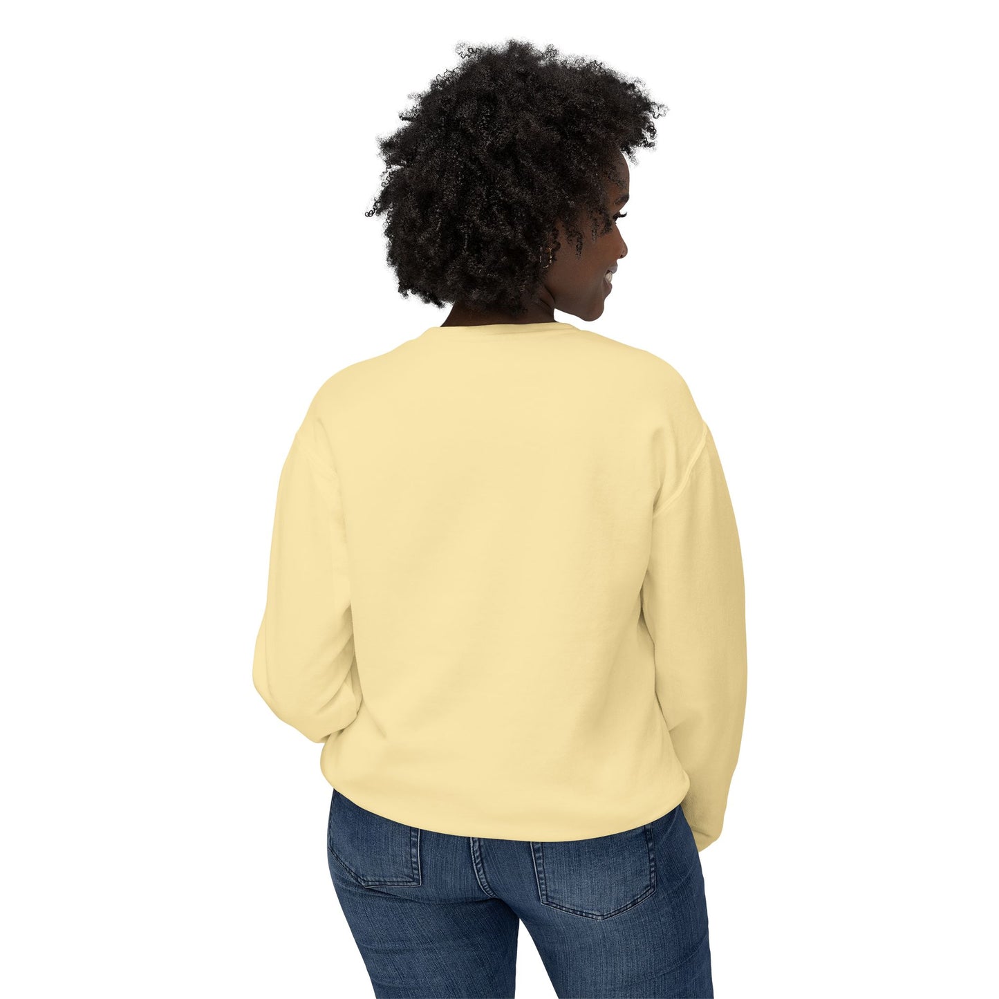 No! Minimalist Crewneck Sweatshirt — Bold Color Block Statement