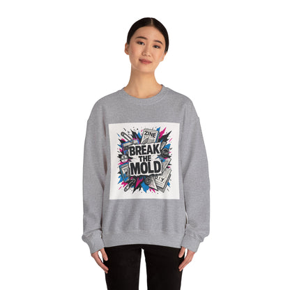 Break the Mold Sweatshirt — Graphic Crewneck for Creatives