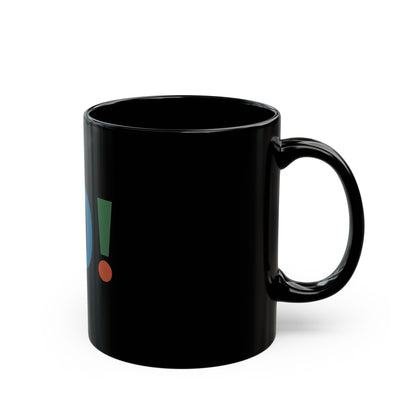 NO! Color Block Black Coffee Mug — Bold Statement Ceramic Cup
