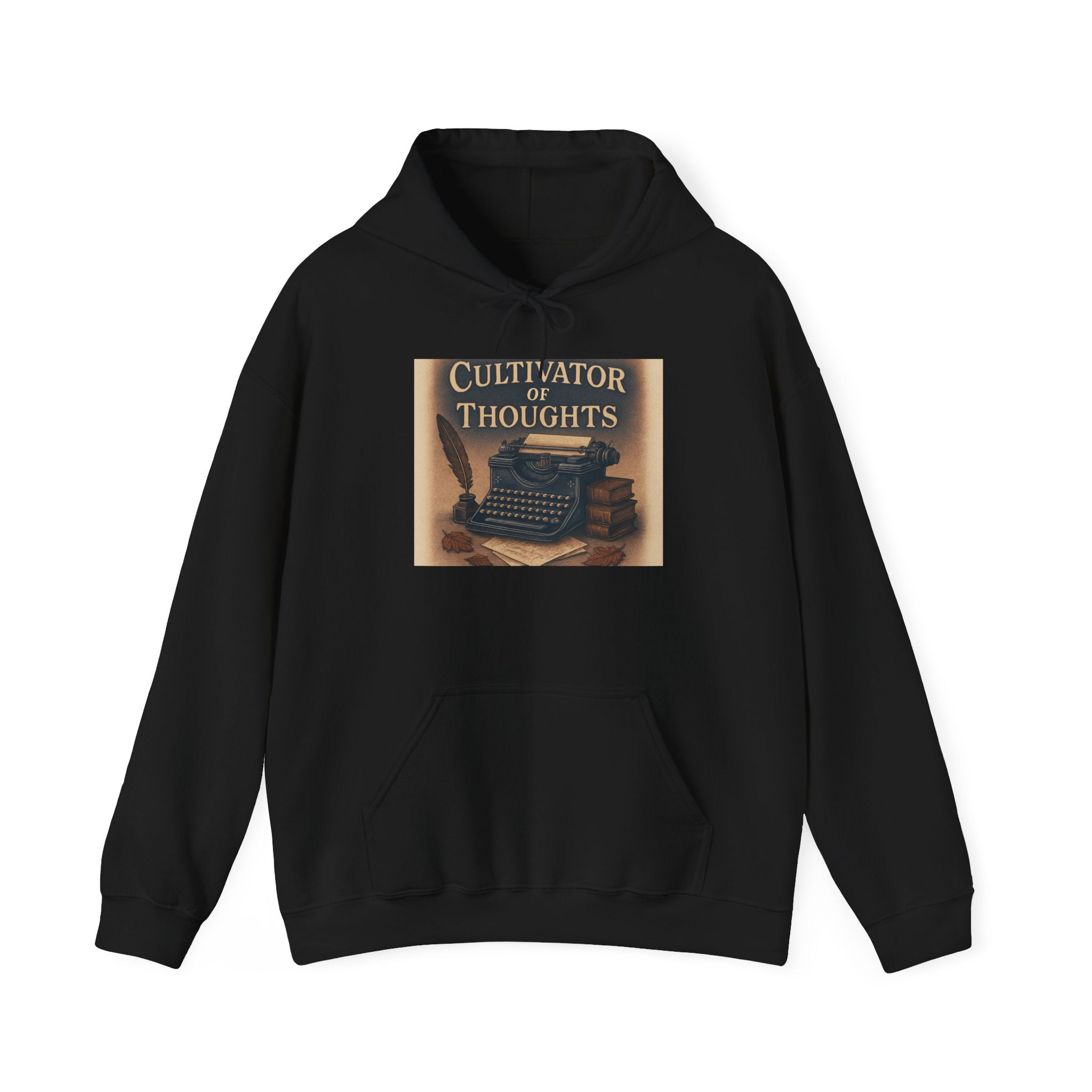 Cultivator of Thoughts Hoodie — Vintage Typewriter Writer Sweatshirt