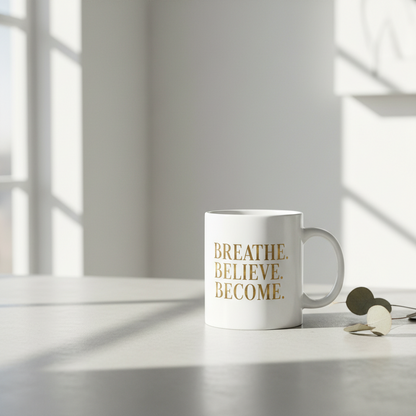 Ceramic Mug — “Abundant!” Retro Script Coffee Tea Cup (11oz & 15oz)
